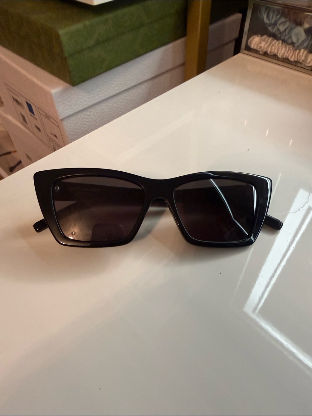 ✨ Authentic Saint Laurent Black Cat-Eye Women's Sunglasses ✨